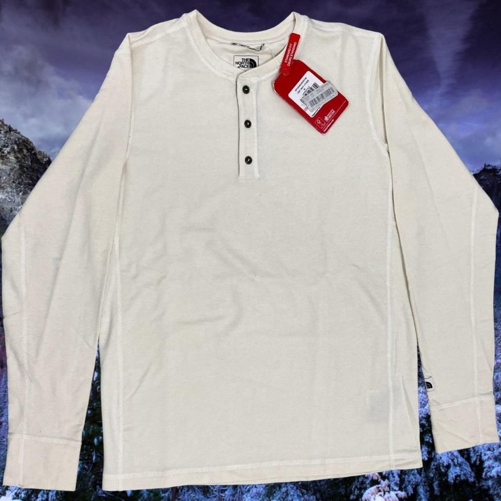 NWT North Face Polo Thermal Long Sleeve Off-White Shirt Medium